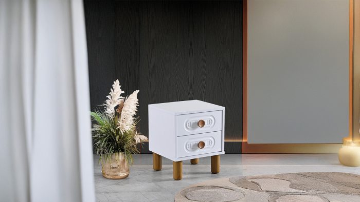 BLT0058-KN-1.jpg LİVA BOHEM BEYAZ KOMODİN - Görsel 1